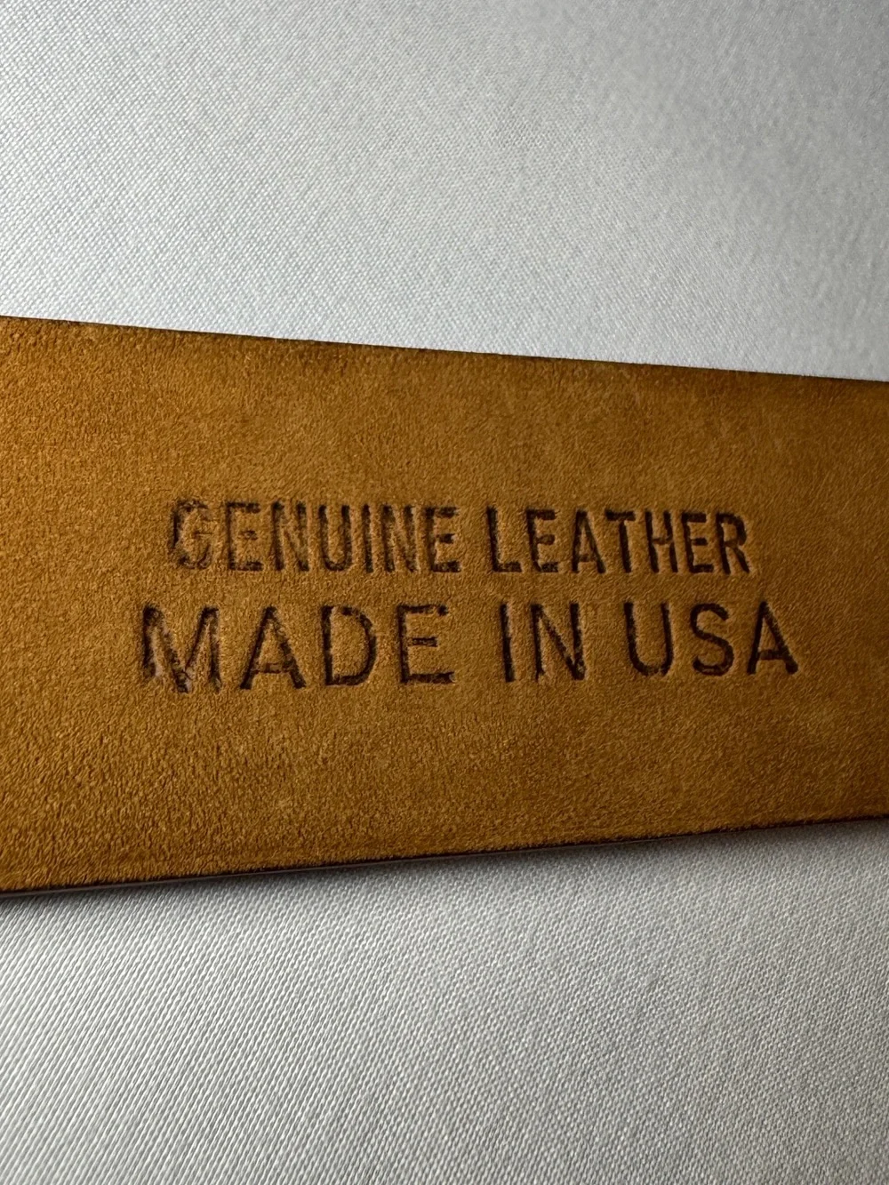 NWT Vintage W. Kleinberg Brandy Brown Glazed Nappa Leather Wide Belt 40 Silver